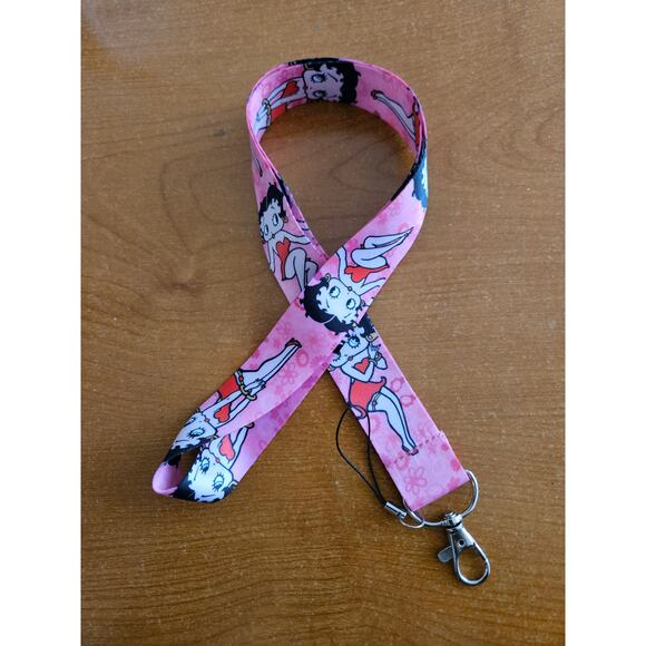 Popular Cartoon Network Classics Betty Boop One Size Pink Lanyard and Clip - Picture 4 of 6